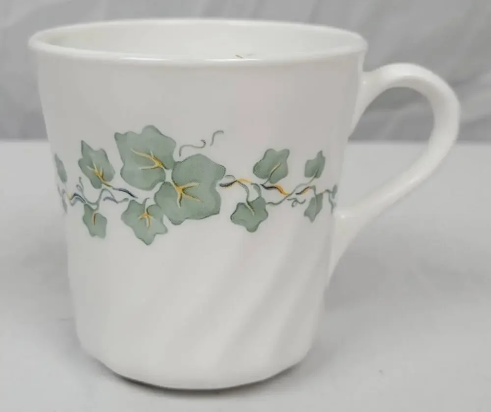 Corning Ware Corelle Callaway Swirl Ivy Tea Coffee Cup Mug